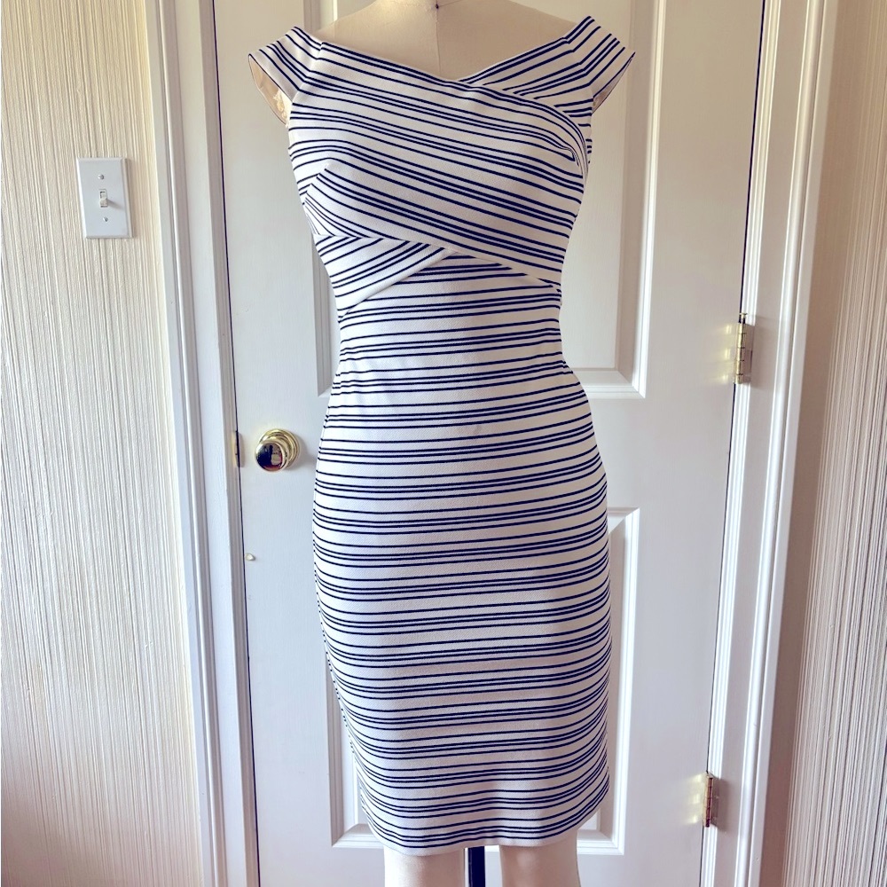 Striped Off-Shoulder Dress